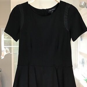 Pink Tartan Silk Trim Peplum Top